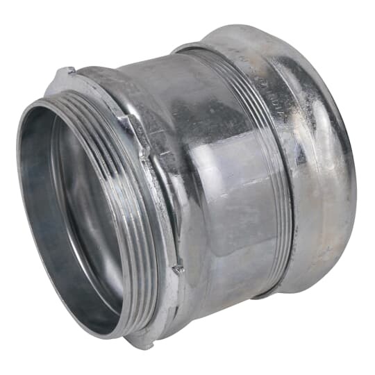 TC1110A Steel City Non-Insulated Compression Connector, 4 in Trade, For Use With EMT Conduit, Steel, Zinc Plated