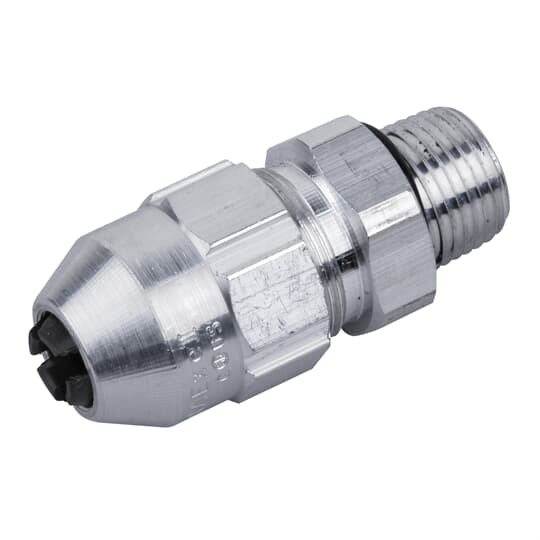 TCF050-40AL T&B Silver Grip TCF Straight Tray/Cord Connector, 1/2 in Trade, 0.25 to 0.4 in Cable Openings, Copper-Free Aluminum