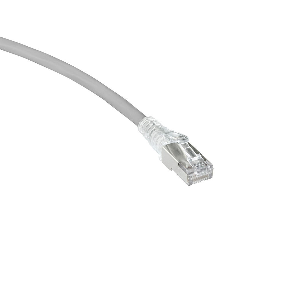 6S560-7S Atlas-X1 FTP Patch Cord, CAT 6, 26 AWG Shielded Stranded Copper Conductor, Plug Connector, 7 ft L Cord, Gray