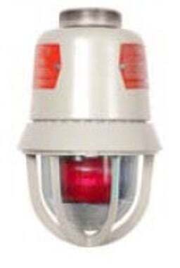 116EXMLEDR-Y6 AdaptaBeacon 116EXMLED Multi-Mode Explosionproof Steady-On Beacon, 120 to 240VAC, 125 to 250 VDC, LED Lamp, 7-1/4 in Dia, Red Lens