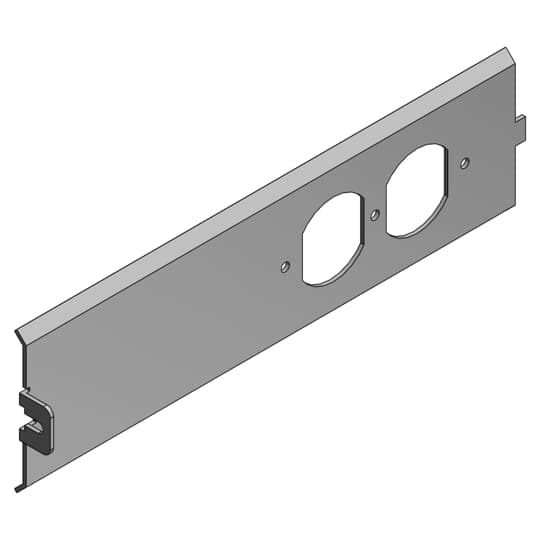 AFP-6A Steel City Duplex Power Panel Cover, 8-15/16 in L, For Use With AFM-6 Series Access Floor Module, Steel
