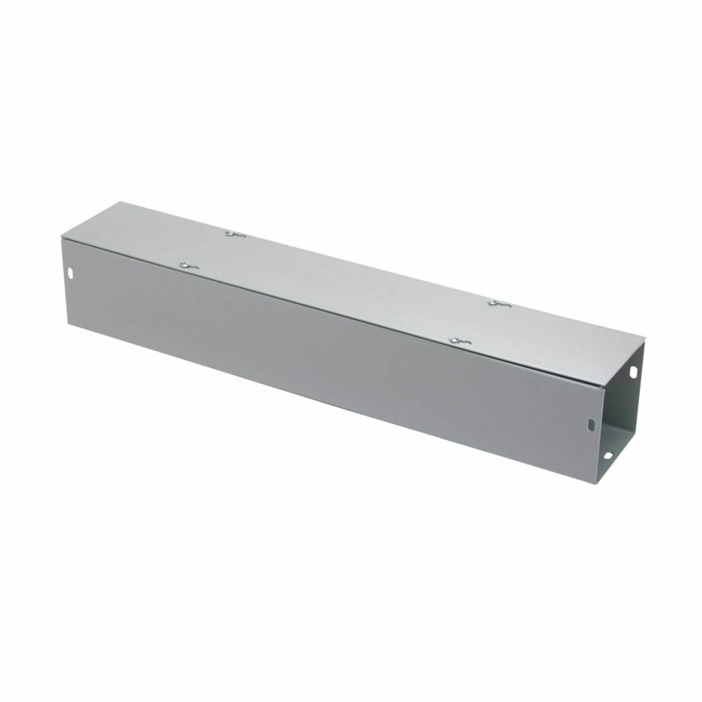wiring trough, 2.5" height, 120" length, 2.5" width, G NK wireway, Thru holes, No knockouts, Screw cover, NEMA 1, Steel, Plated screws, ANSI 61 gray, 16 gauge