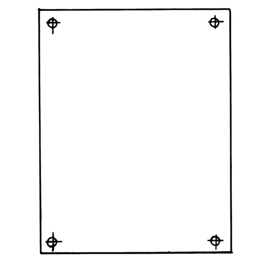 JP1210 Carlon Circuit Safe Back Panel, 8.88 in W x 10-3/4 in H, Steel, White