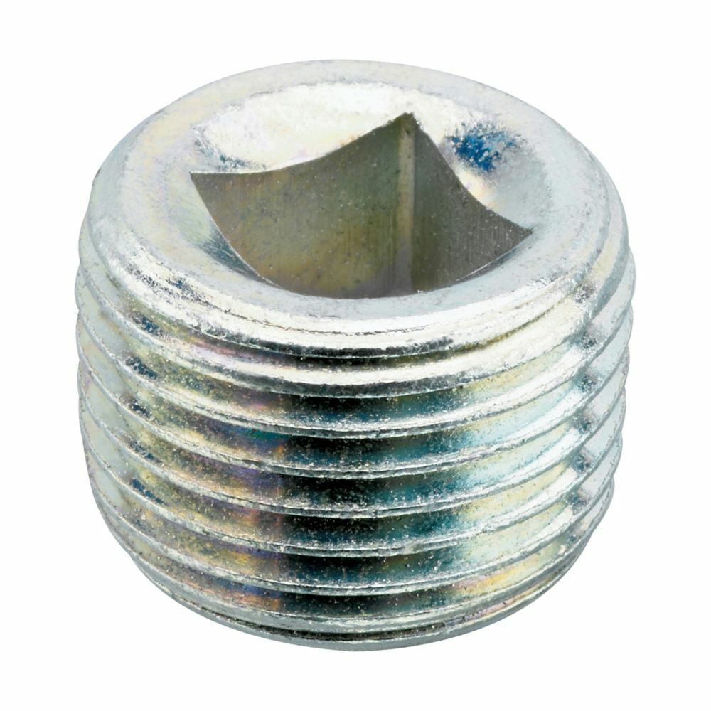 PLG1M Recessed Threaded Conduit Plug, 1/2 in, For Use With IMC/Rigid Conduit, Cast Iron, Chromate Treated Electro-Galvanized