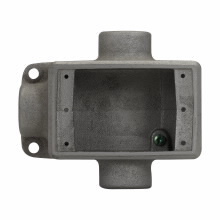 FDT3 Condulet Type FDT 3-Entry Deep Tee Conduit Device Box With Mounting Lug and Ground Screw, Feraloy Iron Alloy, 1 Gang, 4-3/4 in W x 2-11/16 in D x 5-9/32 in H