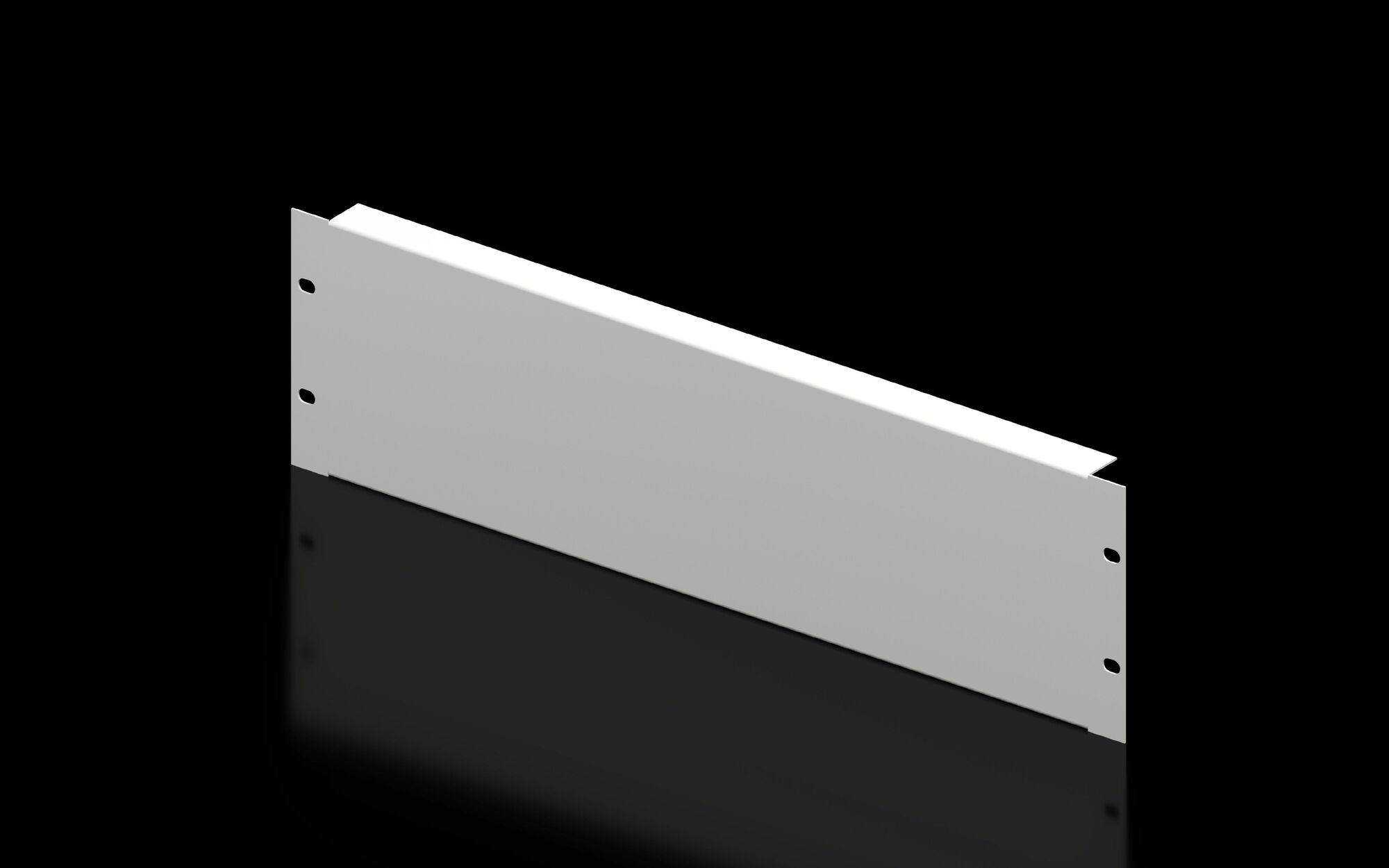 7153035 3U Blanking Panel, 19 in W x 132.5 mm H, Sheet Steel, Light Gray
