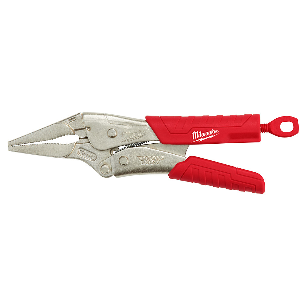 48-22-3409 Torque Lock Locking Plier With Wire Cutter, 2-1/2 in Nominal, 2.11 in L x 3/16 in W Forged Alloy Steel Long Nose Curved Jaw, 9 in OAL