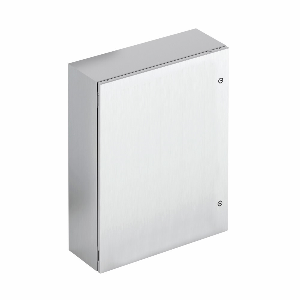 20208-SDSS4 Premier 1-Solid Door Slotted Electrical Enclosure, 20 in W x 8 in D x 20 in H, NEMA 4X NEMA Rating, 304 Stainless Steel