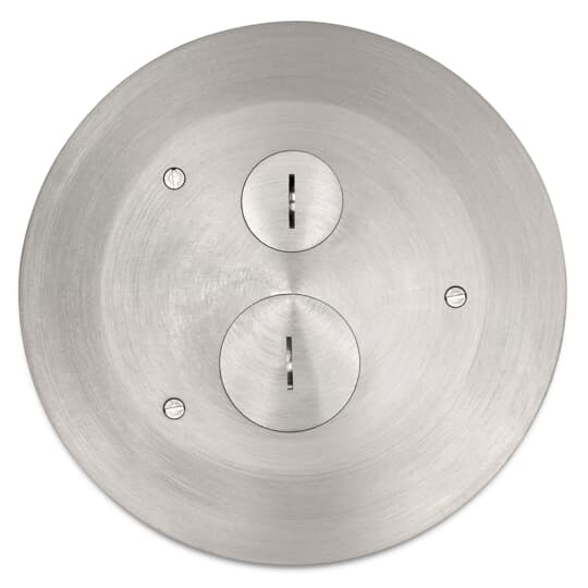68-HP-FFC-ALM Steel City 68 Series Dual Voltage Non-Metallic Furniture Feed Cover, 5-31/32 in Dia, 6 in D, Aluminum