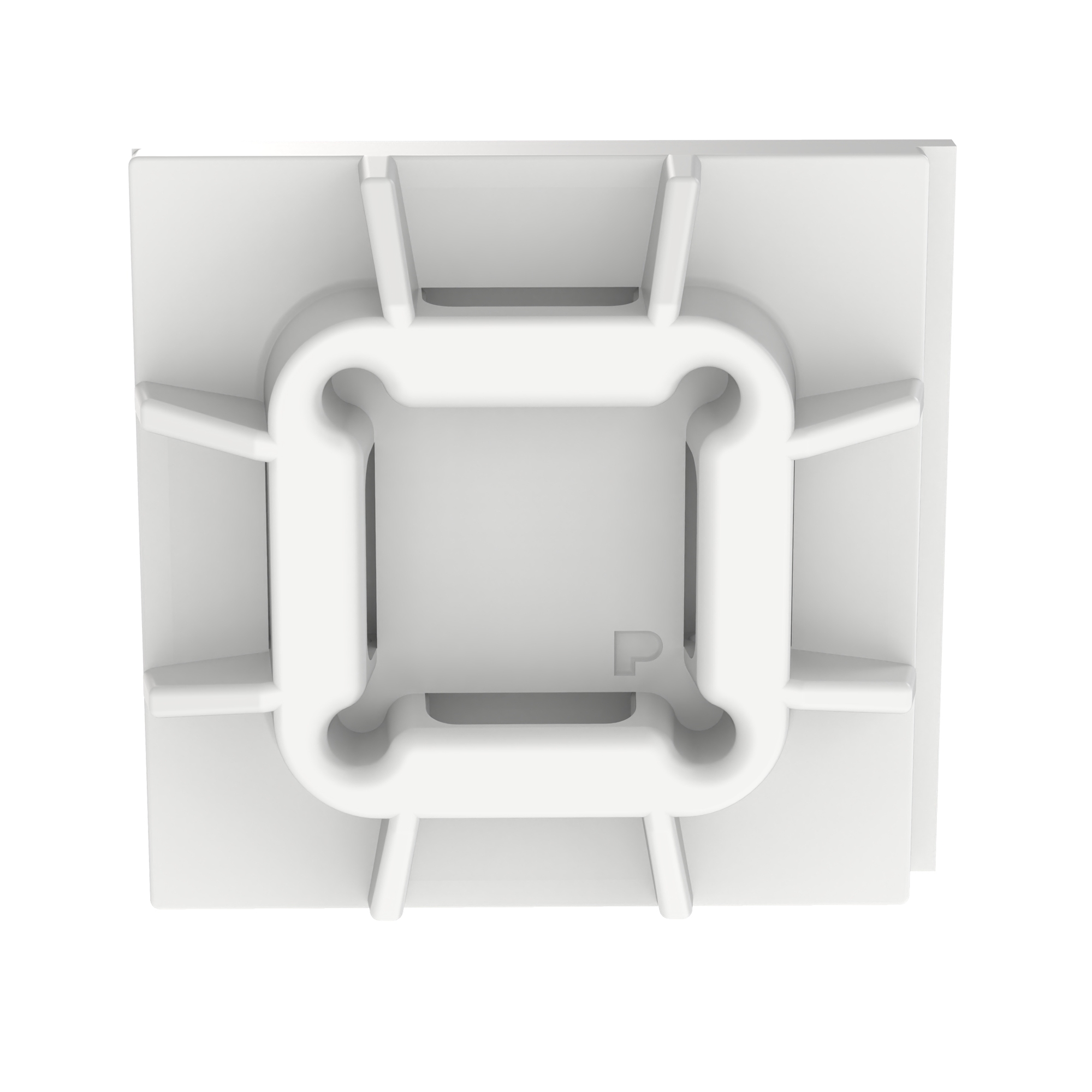 SGABM25-A-C Super-Grip Low Profile Cable Tie Mount, 4-Way, Rubber Adhesive Tape Mount, 0.61 in W Tie, Nylon 6.6, White