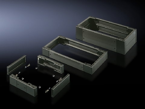 2802200 Base/Plinth, For Use With AE Series 39 in W x 12 in D Enclosure, TP Universal Console, Sheet Steel, Umbra Gray