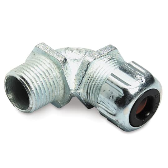 2273 T&B Liquidtight Strain Relief Cord Connector, 3/4 in Trade, 1/2 to 5/8 in Cable Openings, Malleable Iron, Zinc Plated