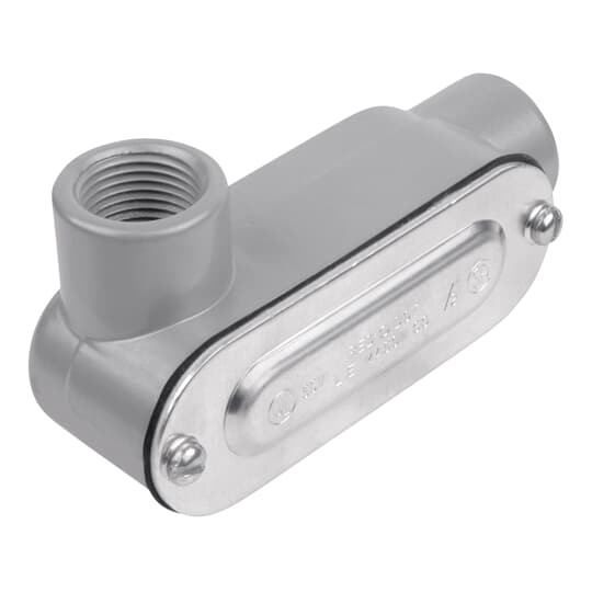DALL-3-CG Red Dot A Series Type LL Conduit Body With Cover, Gasket, 1 in Hub, 11.8 cu-in Capacity, Die Cast Aluminum