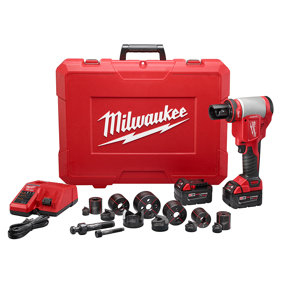 2676-22 M18 Knockout Tool Kit, 1/2 to 4 in Mild Steel/Stainless Steel Max Cutting, 13.63 in OAL