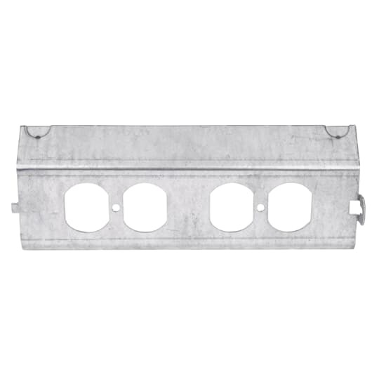 AFP-6Q Steel City Double Duplex Power Panel Cover, 8-15/16 in L, For Use With AFM-6 Series Access Floor Module, Steel