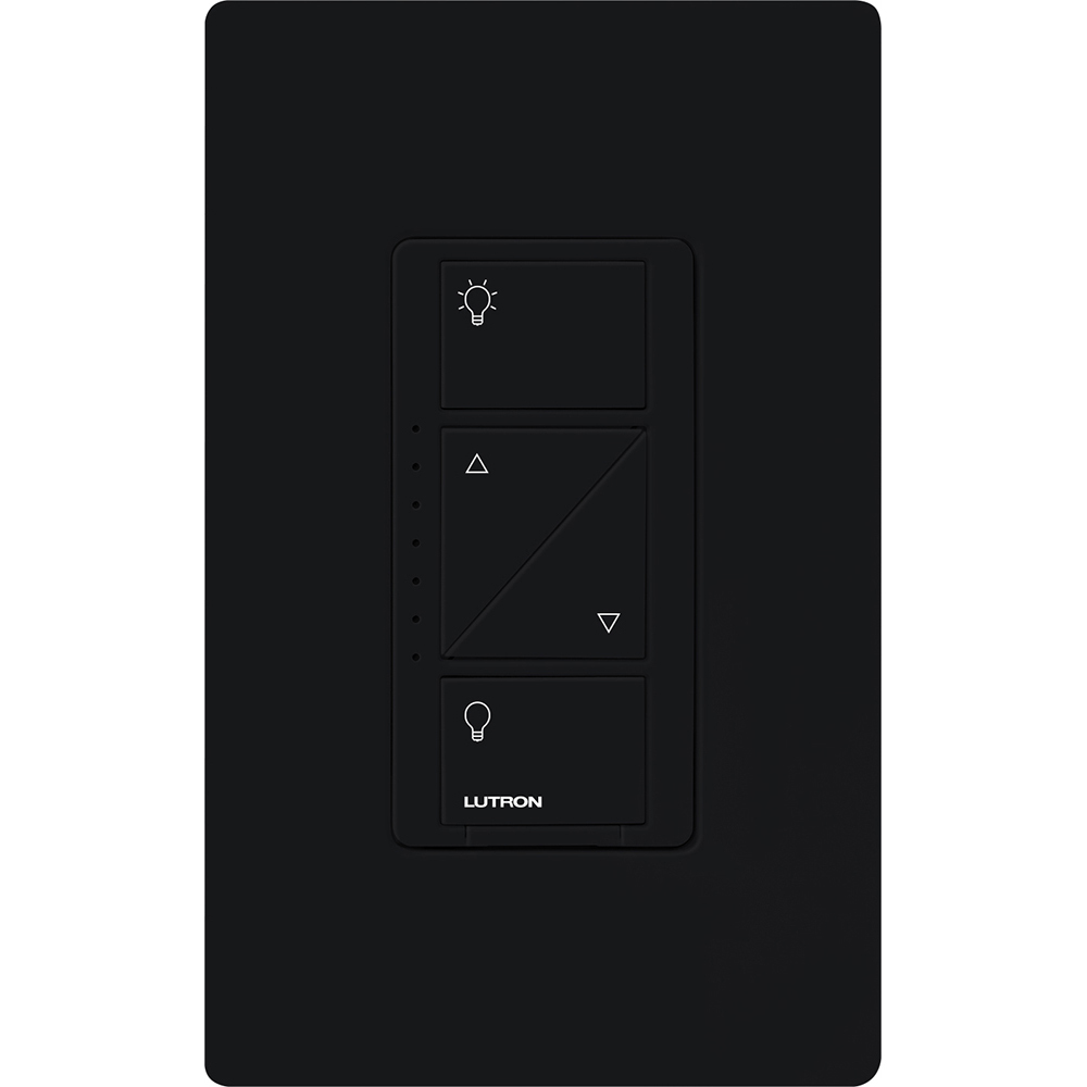 PD-10NXD-BL Caseta Original In-Wall Smart Dimmer Switch PRO, Neutral Optional, 250W LED or 1000VA, MLV, 120V, 1 Pole/3-Way, Black