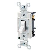 1223-SGY 3-Way Grounding AC Quiet Toggle Switch, 120/277 V AC, 20 A, 800 W, 1000 VA Power Rating
