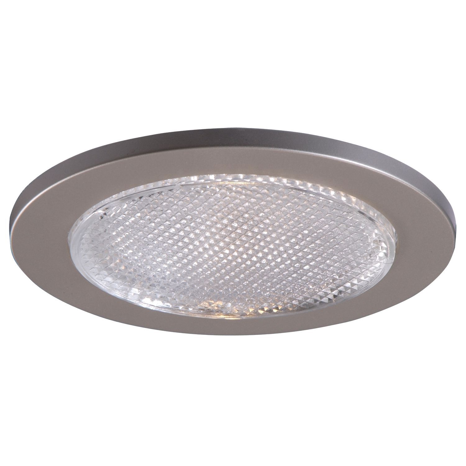 951SNS Halo 951 Round Showerlight Lighting Trim, 4 in Dia Inside x 5-1/16 in Dia Outside, Incandescent Lamp, For Use With H99TAT, H99RTAT and H99ICAT Housings, Polymer