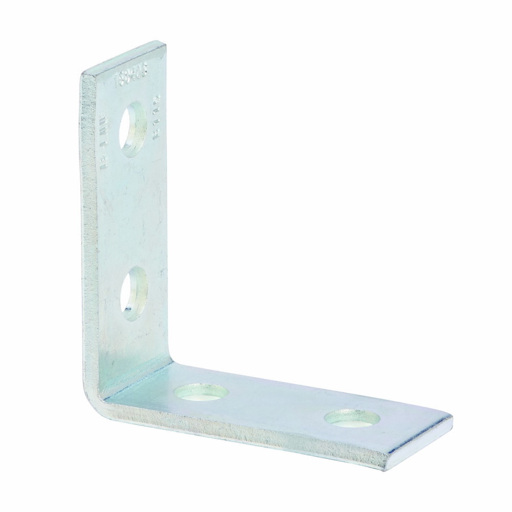 B115HDG 90 deg Corner Angle, 4 Holes, 3-15/16 in L x 3-3/4 in W x 7/32 in THK, Steel
