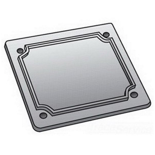FS2BC Flat Weatherproof Device Box Cover, 5.4 in L x 5.4 in W x 0.66 in D, Blank Cover, Iron