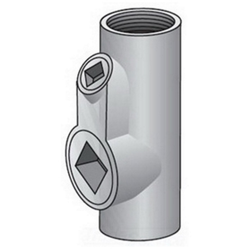 EYA-150 Type EYA Vertical/Horizontal Sealing Fitting, 1-1/2 in, For Use With IMC/Threaded Rigid Conduit, Malleable Iron, Zinc Electroplated