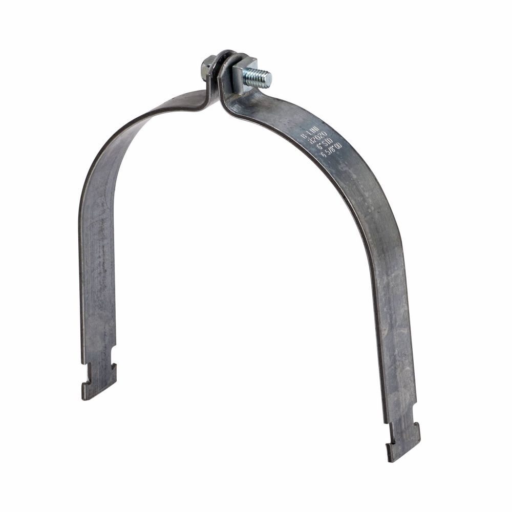 B2018PAZN B2000 2-Piece Pre-Assembled Conduit/Pipe Clamp, 4-1/2 in Conduit, 1000 lb Load, 5 in OD, Low Carbon Steel