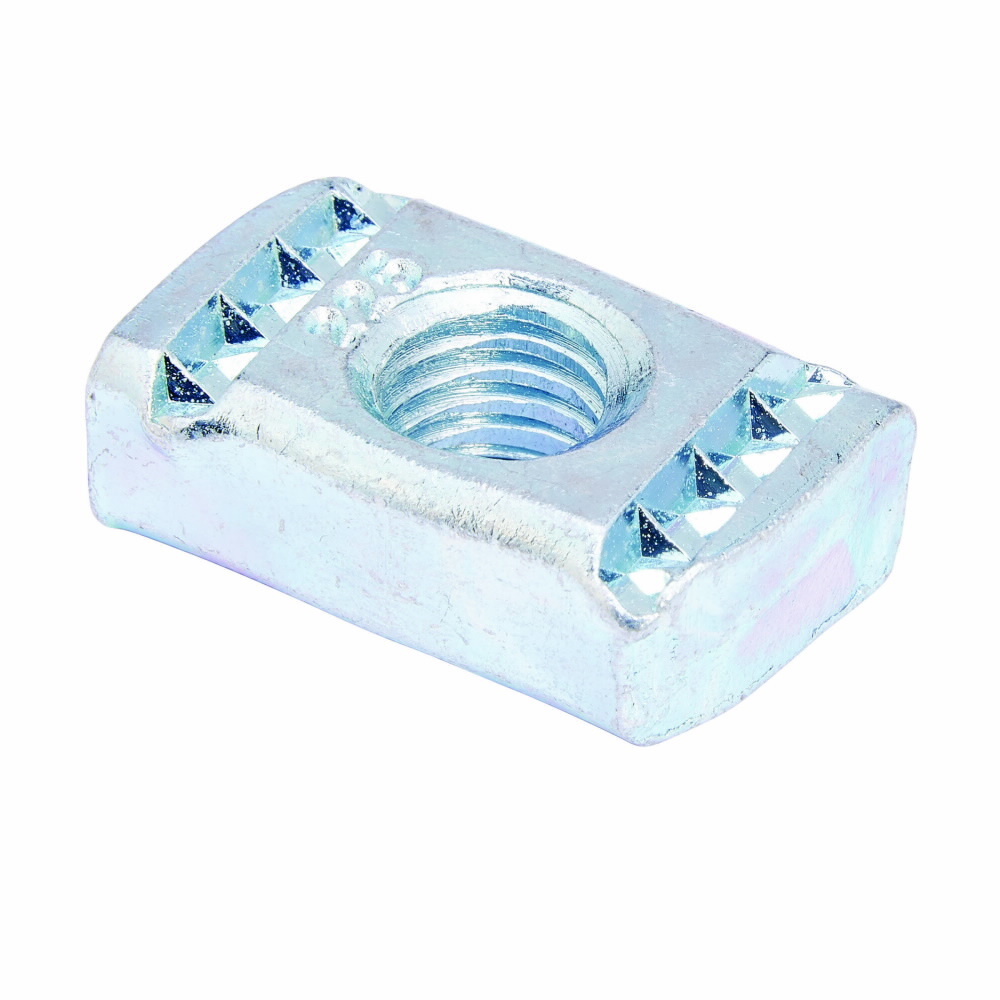 N225WOZN 200 Standard Channel Nut, For Use With B11, B12, B22, B24, B26 and B32 Series Medium Channel, 1/2 in THK, 1/2-13 Thread, Steel