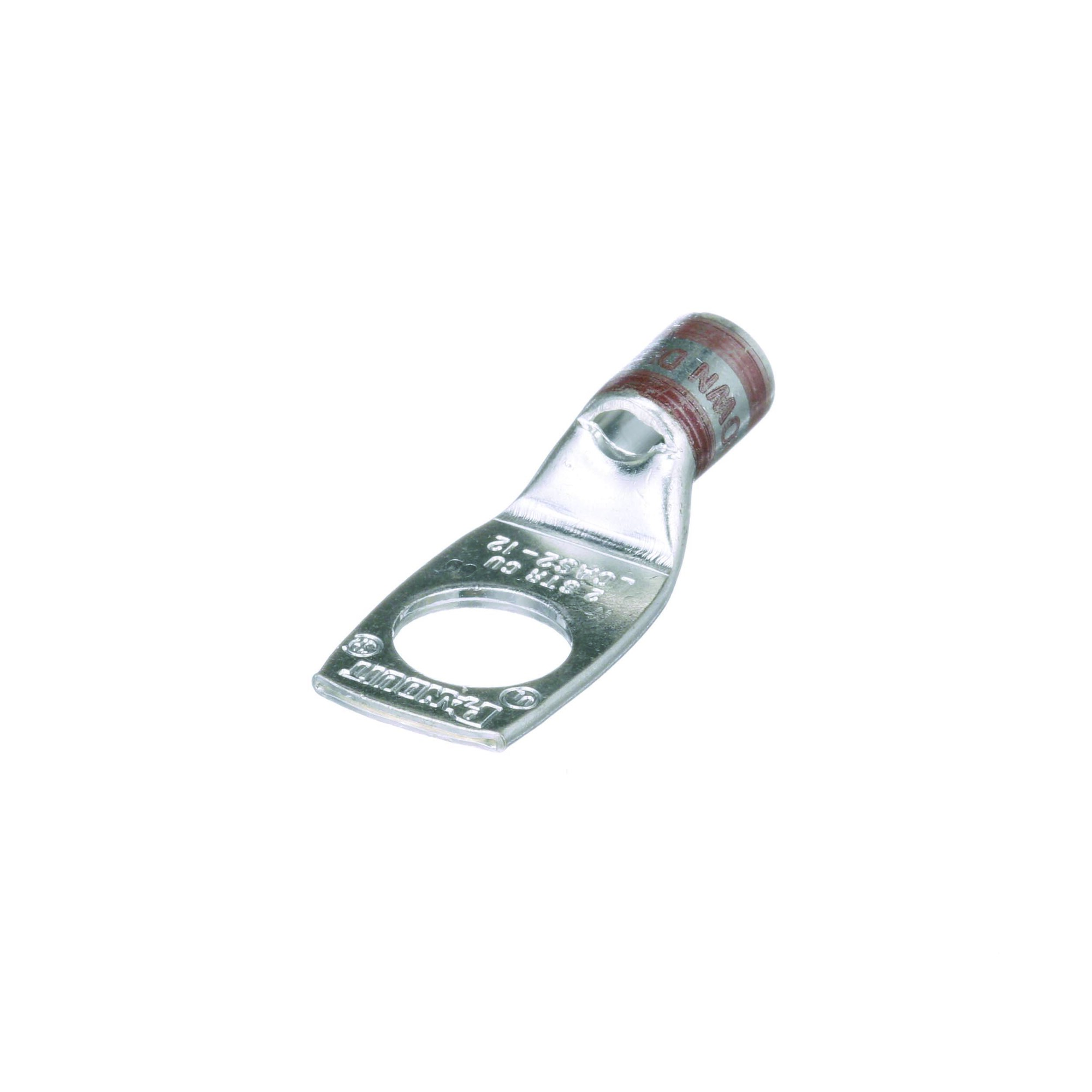 LCAS2-12-Q LCAS 1-Hole Compression Lug, 2 AWG Conductor Copper/Stranded Conductor, Die Code: P33, 1/2 in Stud