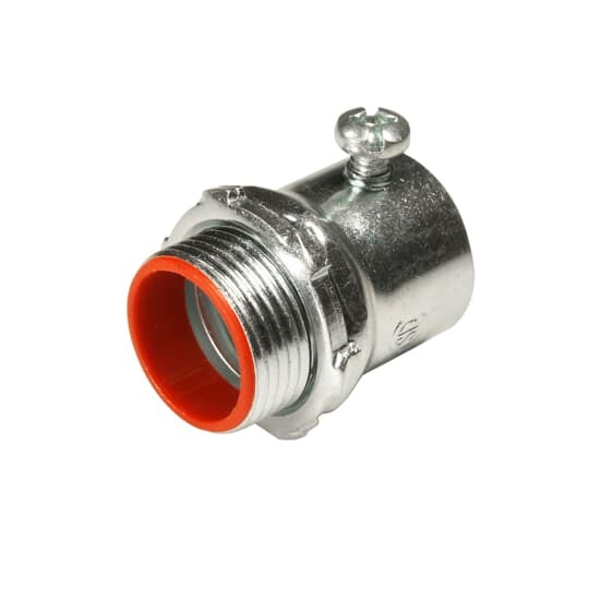 TC727A Steel City Insulated Set Screw Connector, 2-1/2 in Trade, For Use With EMT Conduit, Steel, Zinc Plated