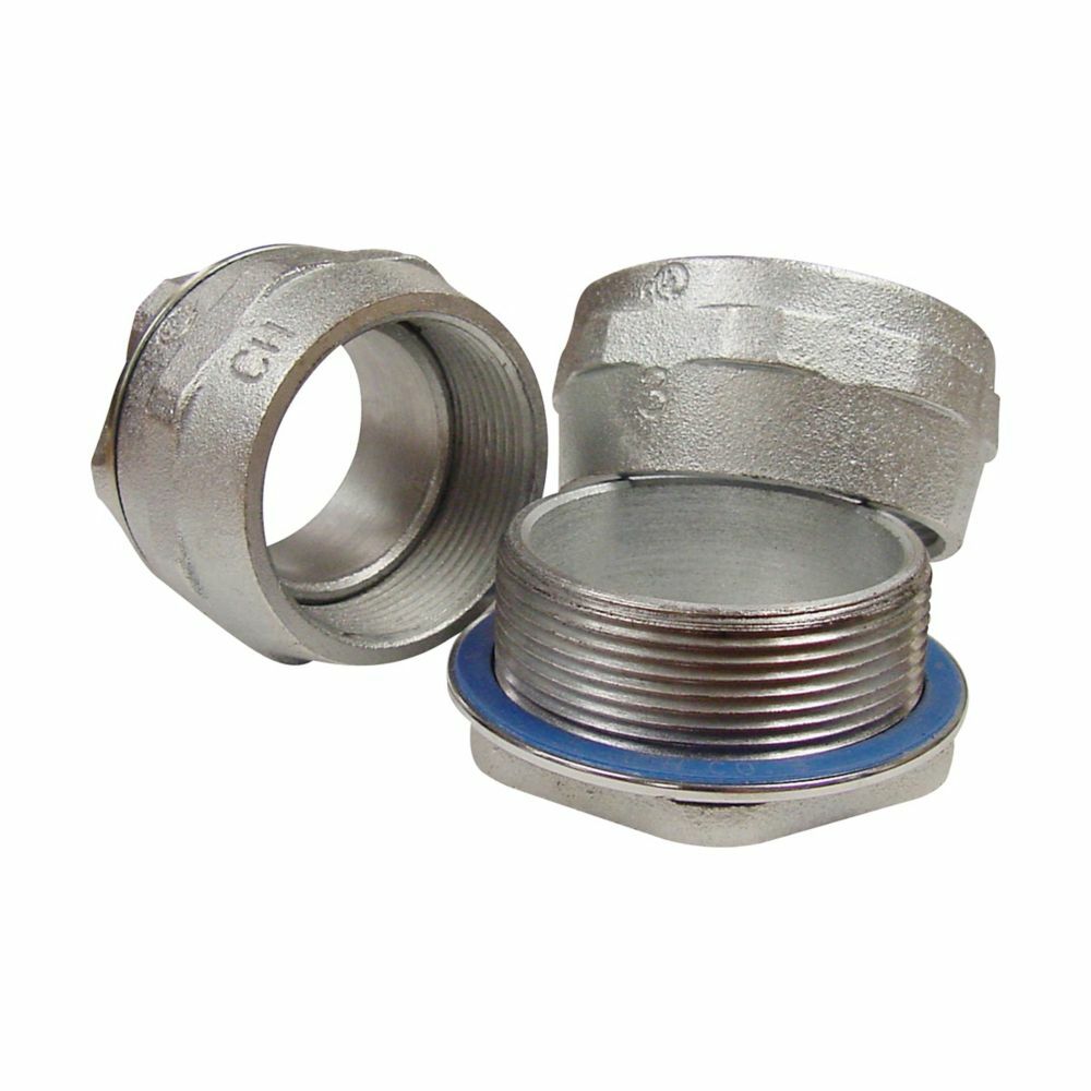 HUB3 Space Saver Conduit Hub, 1 in, For Use With IMC/Rigid Conduit, Malleable Iron, Electro-Plated Zinc