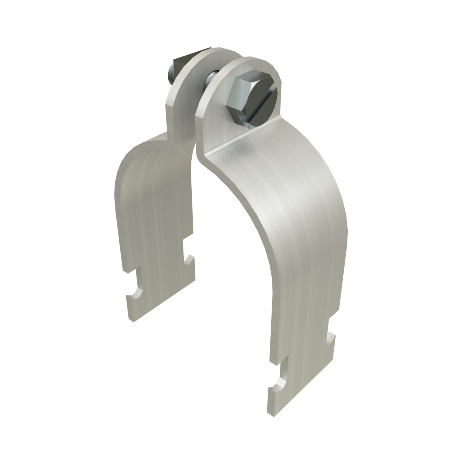 P1117-AL Pipe Clamp, 2 in Conduit, 800 lb Load, 2.375 in OD, HRPO Steel