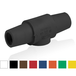 16A24-UW Rhino-Hide 1-Pole Cam Type Taper Nose Multi-Way Connector, 600 V AC/DC, 400 A, Female x Female, Santroprene TPV Housing