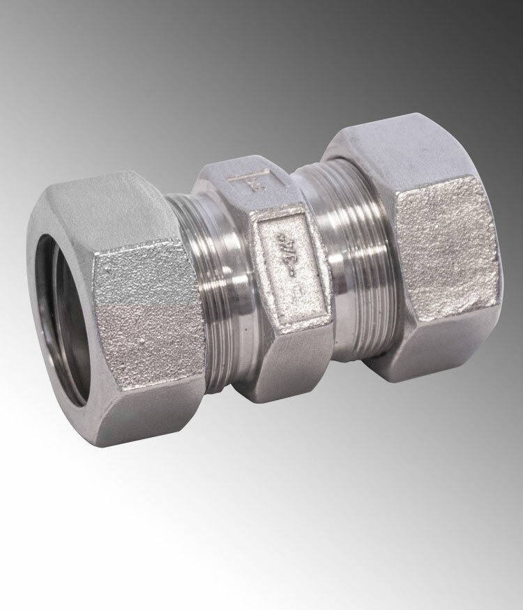S22000MC00 Compression Male Conduit Connector, 2 in Trade, For Use With EMT Conduits, 316 Stainless Steel, #4 Polished