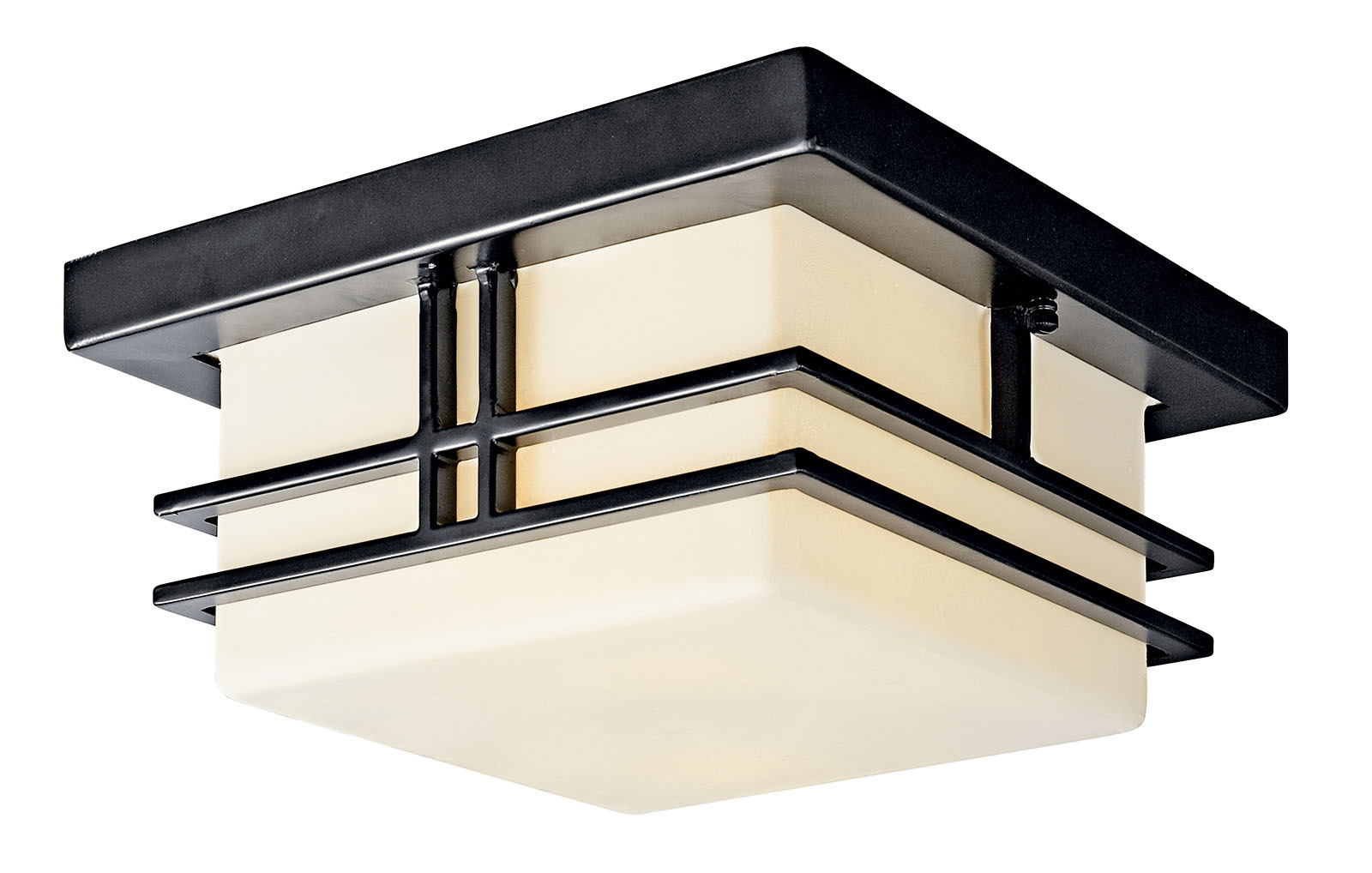 49206BK Tremillo Contemporary Ceiling Fixture, (2) A19 Lamp, 120 V AC, Black Housing