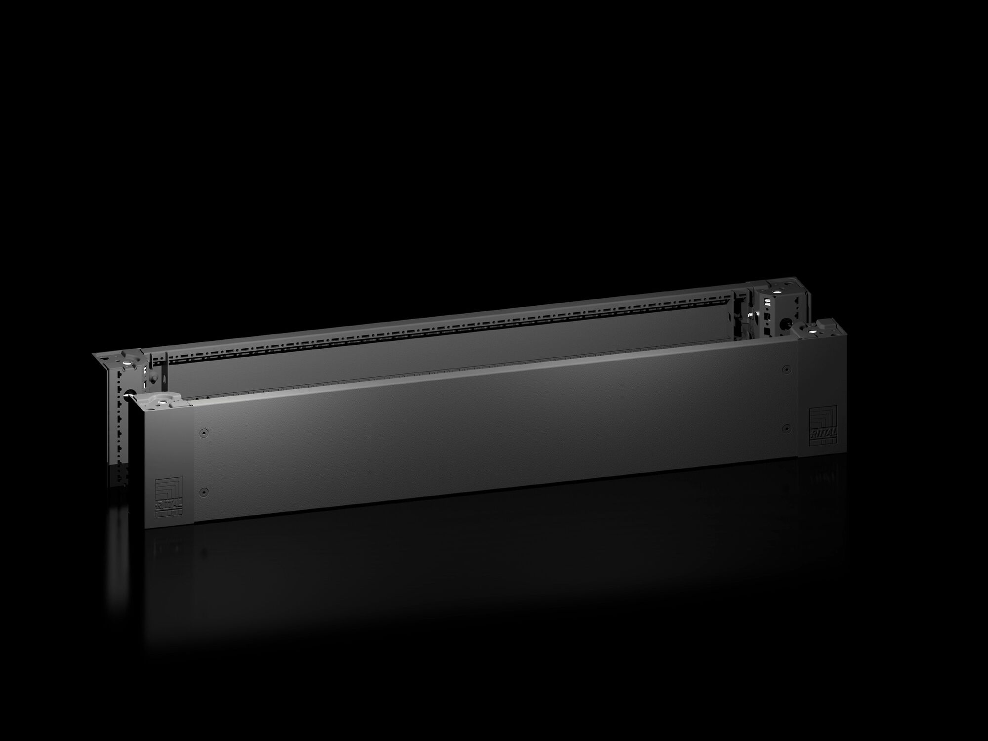 8640025 Optimized Design Base/Plinth Corner Piece, Sheet Steel/Plastic, Jet Black