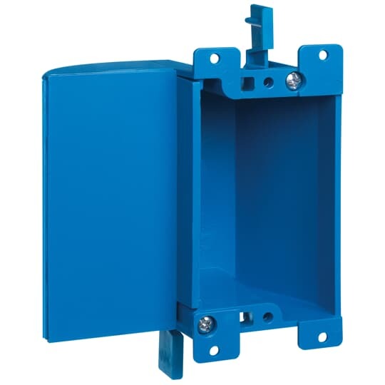 B117RSWR Carlon Old Work Outlet Box With Access Panel, PVC, 17 cu-in Capacity, 1 Gangs, 3.64 in L x 4.07 in W x 2 in D