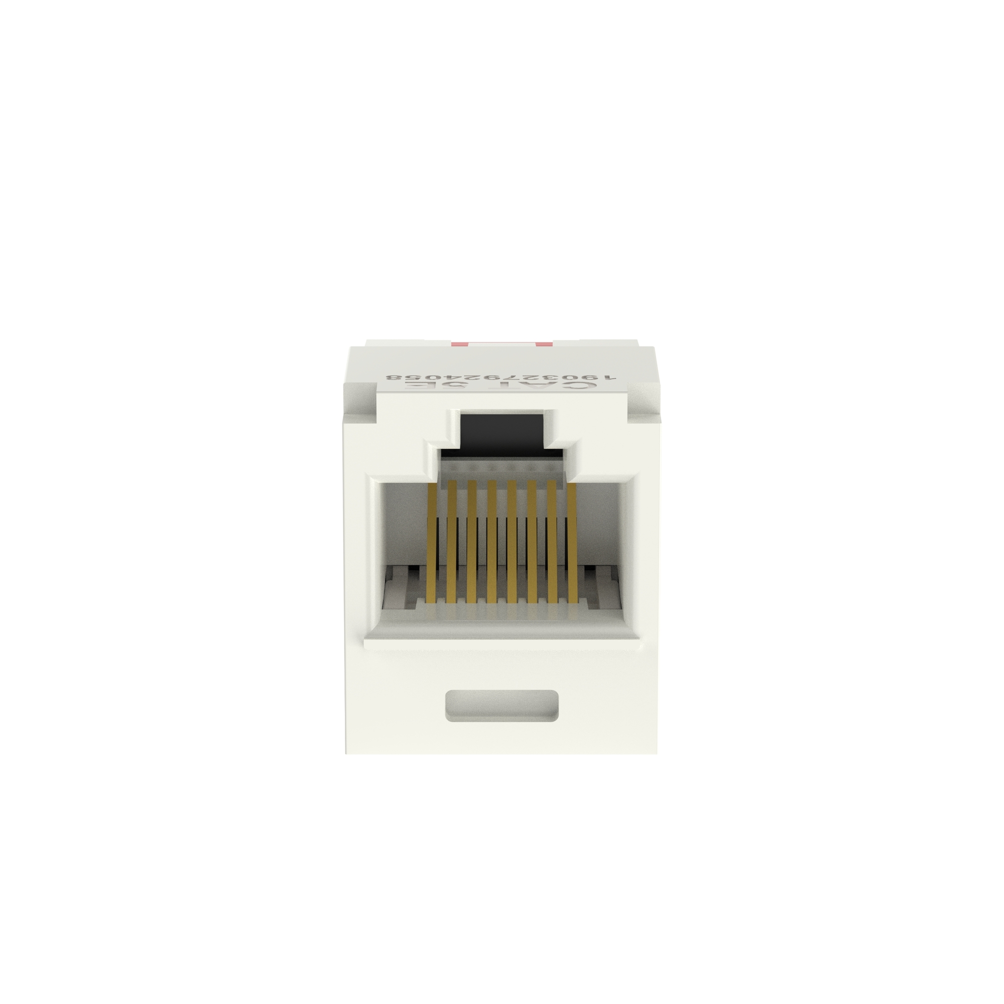 CJ5E88TGIW PanNet TX5e 8-Position 8-Wire TG Style Universal Unshielded Jack Module, Cat 5e RJ45/Mini-Com Module, Surface Mount, 1 Port, ABS/Plastic, Off-White