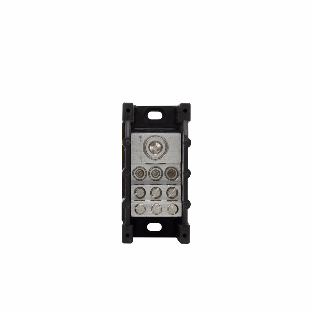 PDB371-1 Barrier High SCCR Power Distribution Block, 600 V AC/DC, 310 A, 1 Pole, 4 AWG to 350 kcmil Cu Line, (6) 12 to 2 AWG, 12 to 1/0 AWG Cu Load, 6 to 1/0 AWG, 12 to 4 AWG Wire, Aluminum/Phenolic