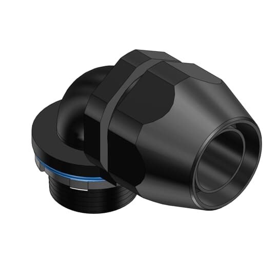 LT9200P T&B Flexible Conduit Connector, 2 in Trade, 90 deg, Thermoplastic