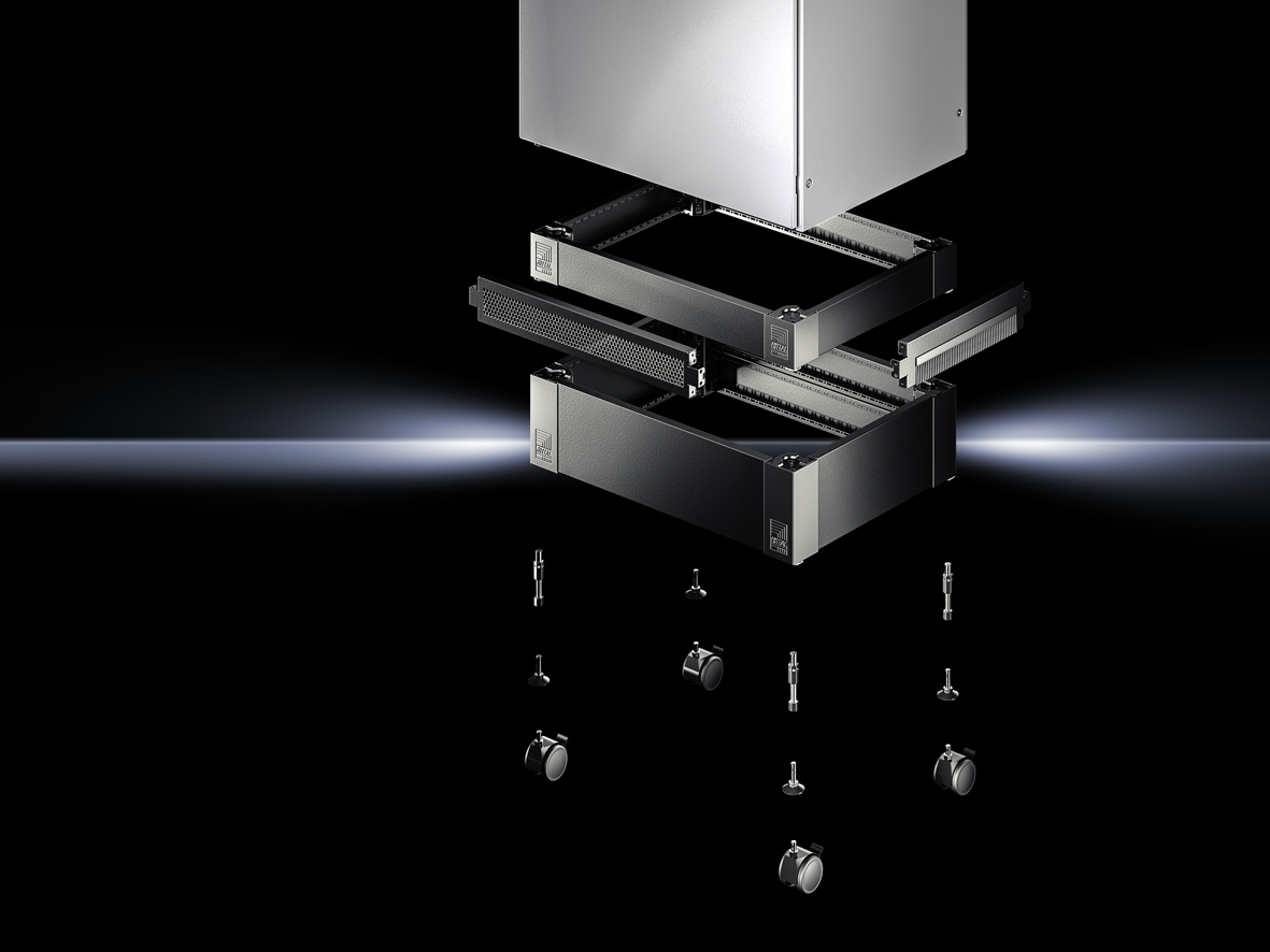 8620043 Side Base/Plinth Trim Panel, 200 mm H, For Use With 600 mm D VX Base/Plinth System Enclosure, Carbon Steel
