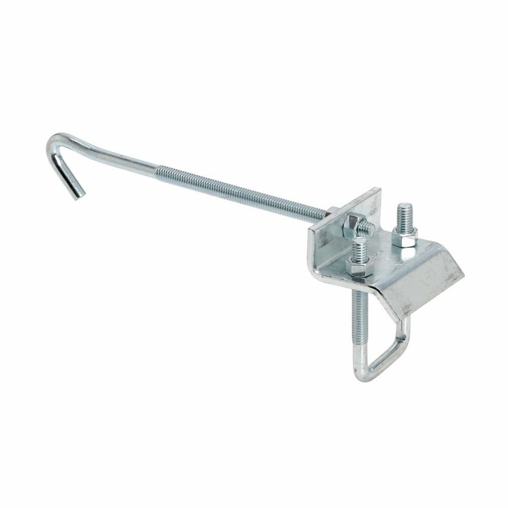 B760-22-J6ZN Beam Clamp, 13/16 to 1-5/8 in Channel, 6 to 8-7/8 in W x 1 in THK Flange, Low Carbon Steel