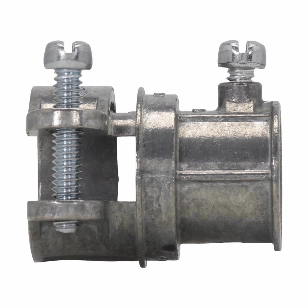 FECS75DC Set Screw EMT to Clamp FMC Squeeze Flexible Combination Coupling, 3/4 to 3/4 in, For Use With Flexible Metal and Thinwall EMT Conduit, Die Cast Zinc, Metallic