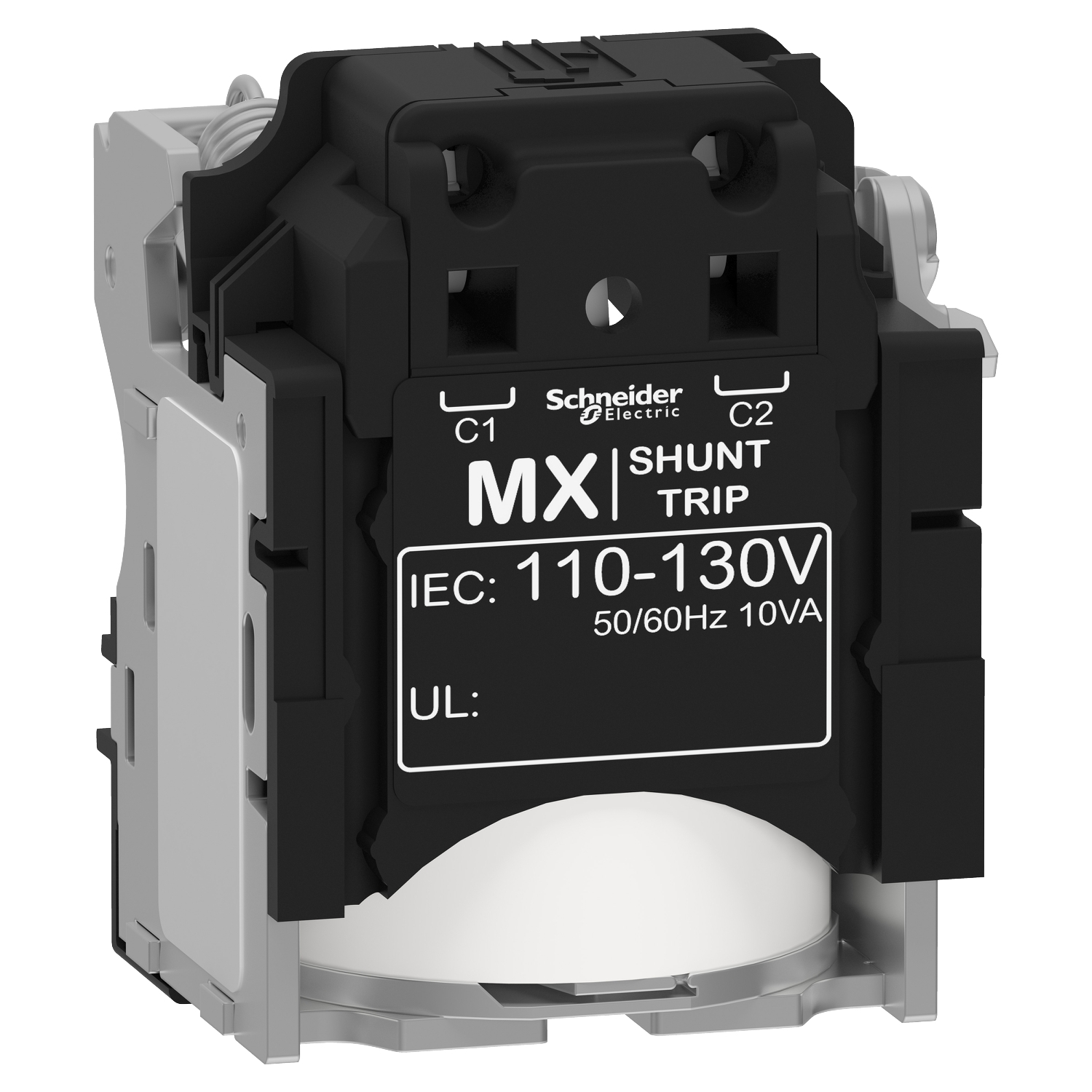 LV429386 MX Shunt Trip Release, 110 to 130 V DC, Clamp Terminal Connection