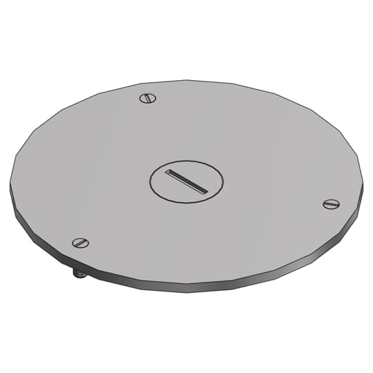P-60-1/2 Steel City Cover Plate, 4 in Dia, Brass