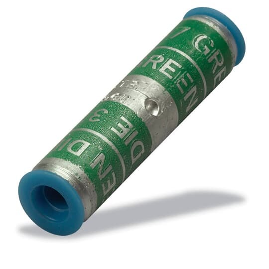 60568 Color-Keyed 2-Way Standard Barrel Splice Connector, 400 kcmil Compact/Concentric/Stranded Aluminum/Copper Conductor, Die Code: 94, 4.97 in L, Aluminum