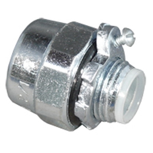HUB-100B Insulated Throat Straight Conduit Hub With Bonding Screws, 1 in, For Use With IMC/Rigid Conduit, Steel, Zinc Electroplated