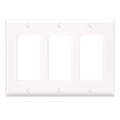 80411-NW Rocker Wallplate, 3 Gang, White