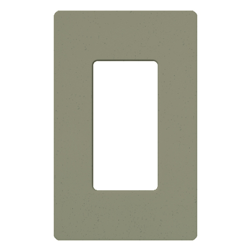 SC-1-GB Satin Colors Designer Style Screwless Standard Wall Plate, 1 Gangs, 2.94 in W x 4.69 in H, Plastic, Natural White