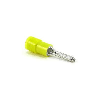 RC55PT Sta-Kon RC Series Insulated Pin Terminal, 12 to 10 AWG Conductor, 0.106 in Dia x 0.39 in L Pin, Copper, Yellow