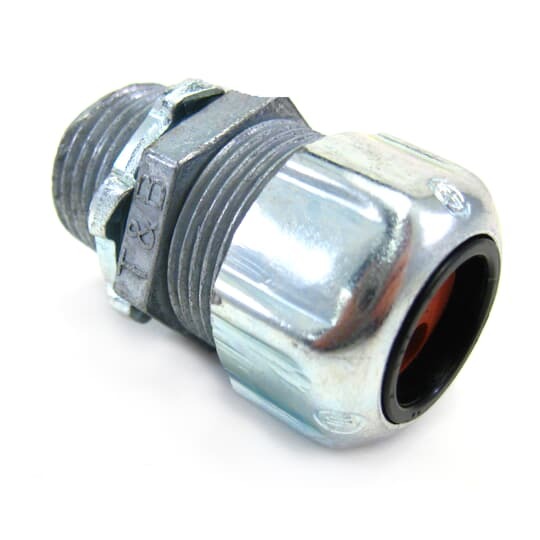 2531-2 T&B Flexible Multi-Hole Cord Connector, 3/4 in Trade, 2 Conductors, 0.25 to 0.27 in Cable Openings, Steel, Zinc Plated